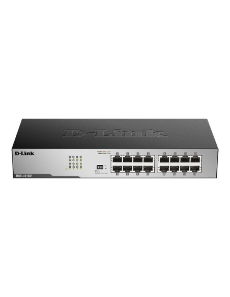 SWITCH D-LINK GIGABIT 16 PORTS DGS-1016D RACK