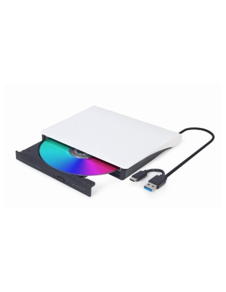 REGRABADORA EXTERNA DVD GEMBIRD DUAL USB 3.1 + USB-C SILVER
