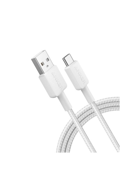 CABLE ANKER 322 USB-A TO USB-C TRENZADO 1.8M 45W WHITE
