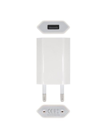 CARGADOR SMARTPHONE NANOCABLE USB 5V-1A WHITE