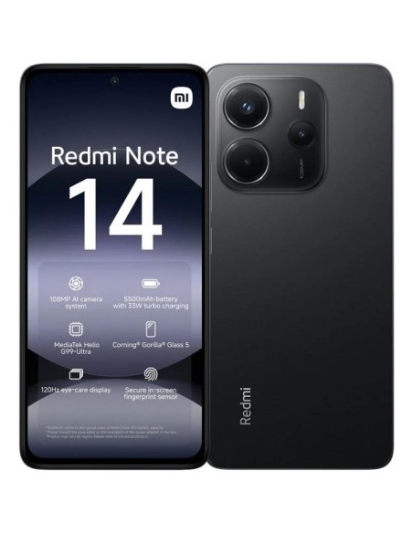 SMARTPHONE XIAOMI REDMI NOTE 14 6.67 8GB/256GB/108MP/NFC/4G BLACK