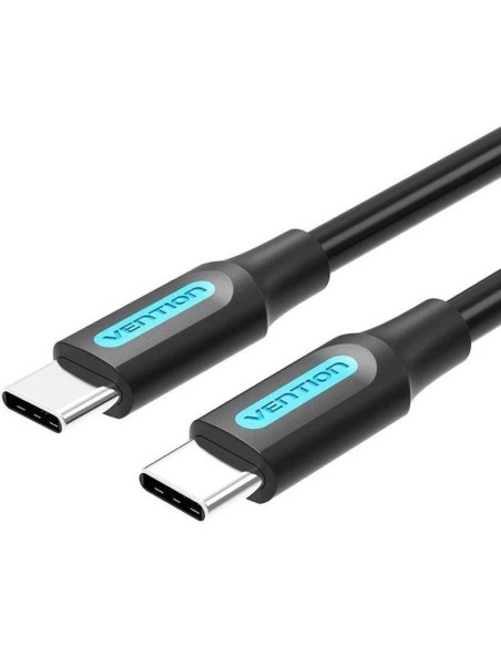 CABLE USB-C VENTION TIPO USB-C/M - USB-C/M 3A PD60W 0.5M BLACK