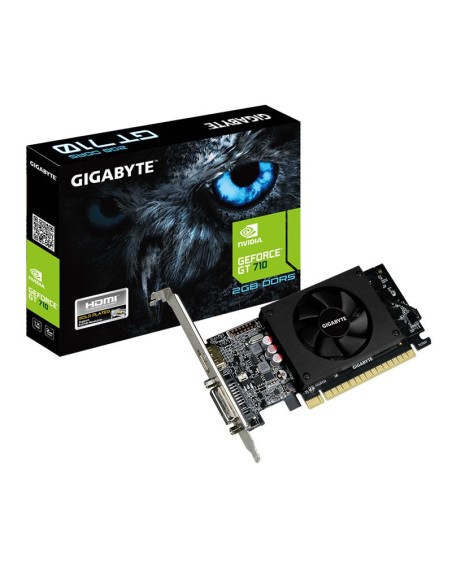 TARJETA DE VIDEO GIGABYTE GT710 2GB DDR5 HDMI DVI PERFIL BAJO