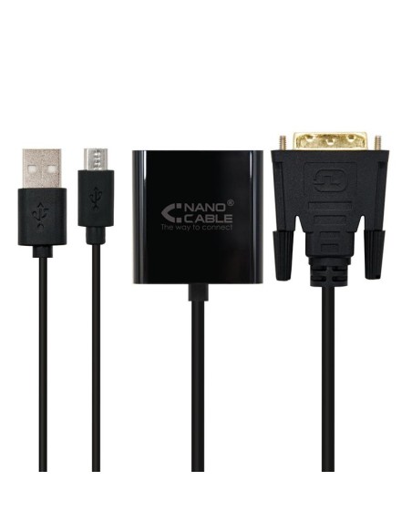 CABLE CONVERSOR DVI A M-SVGA 10CM BLACK