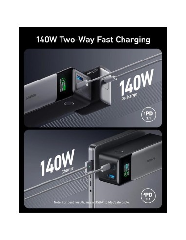 POWERBANK ANKER 737 GEN2 2XUSB-C + 1XUSB-A 140W FAST CHARGE 24000MAH BLACK