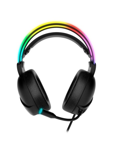 AURICULARES + MICROFONO GAMING KROM KLAIM RGB HEADSET BLACK