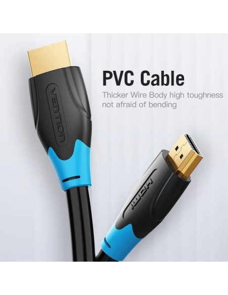 CABLE HDMI 2.0 4K HDMI/M - HDMI/M 2M VENTION BLACK