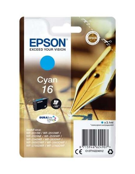 TINTA EPSON C13T16224012 T1622 CYAN 16