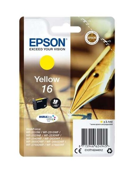 TINTA EPSON C13T16244012 T1624 YELLOW 16